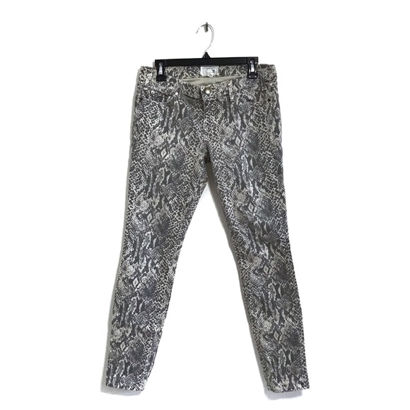 Current/Elliott Denim - Current Elliott boa print skinny ankle jeans gray